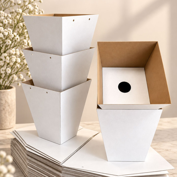Trapez kesa za buket 36cm (Kartonske kutije) - BOX DECOR Trapez kesa za buket 36cm (Kartonske kutije) - www.dekorativnekutije.co.rs