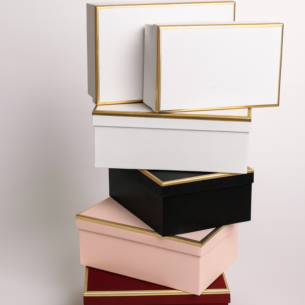 Četvrtasta sa zlatnom ivicom 3u1 (Kartonske kutije) - BOX DECOR Četvrtasta sa zlatnom ivicom 3u1 (Kartonske kutije) - www.dekorativnekutije.co.rs