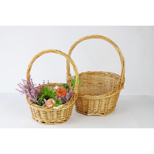 Pletene korpice Okrugle/kose natur 2u1 (Pletene korpe) - www.dekorativnekutije.co.rs